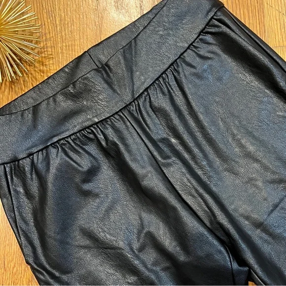 Commando Black Faux Leather Jogger Pants Size Medium - Picture 6 of 10